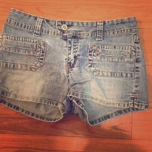 Blue jean shorts